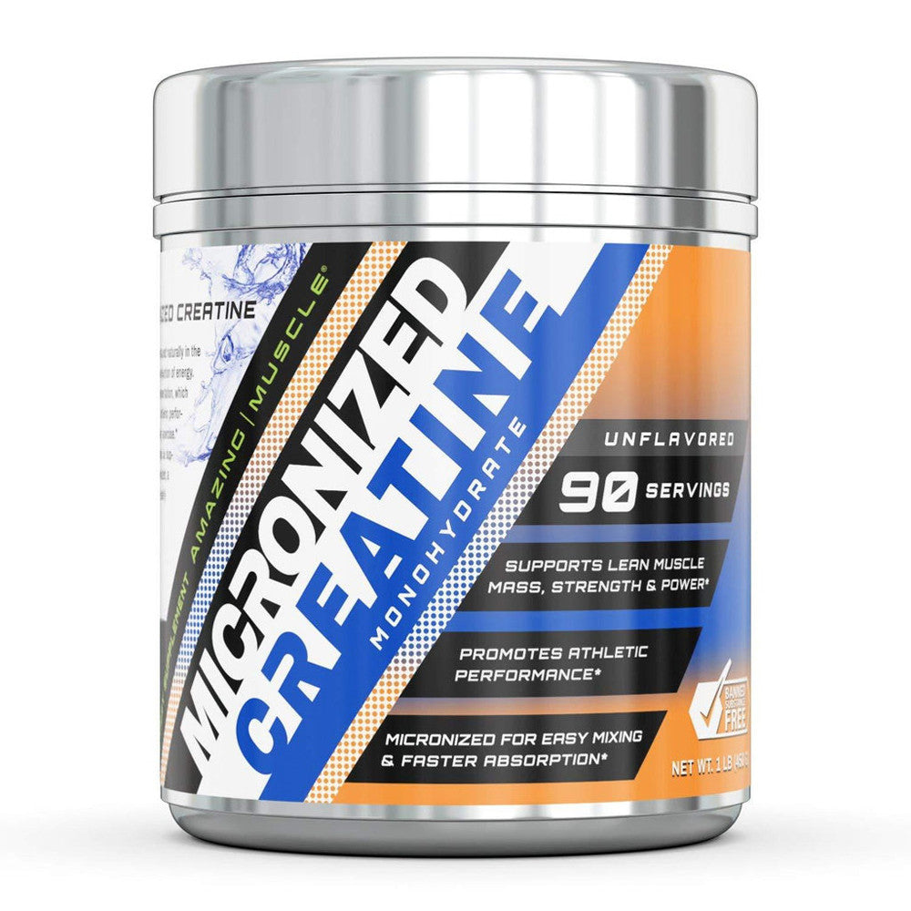 Amazing Nutrition Amazing Muscle Micronized Creatine Monohydrate, Unflavored, 16 Oz